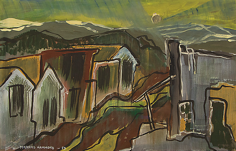 Mildred Hammond (1900-1980) artwork for sale. Cripple Creek, Colorado (Street Scene and Mountains), Painting, 1953, Denver, Colorado, Art Gallery)