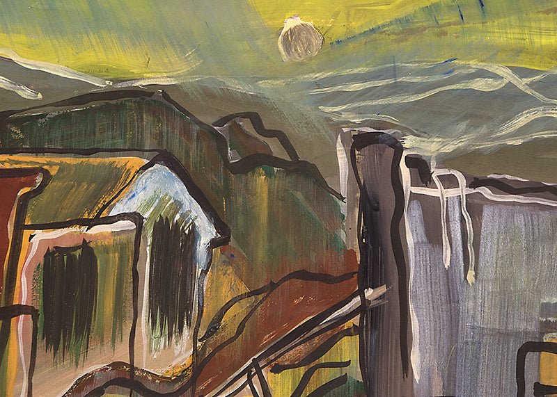 Cripple Creek, Colorado (Street Scene and Mountains), Painting, 1953