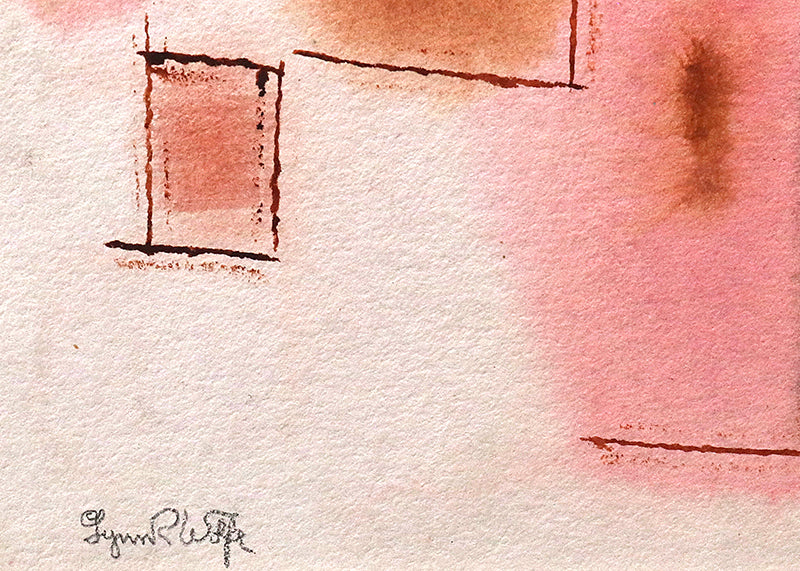 Untitled (Geometric Abstract in Red, Pink, and Taupe), Painting