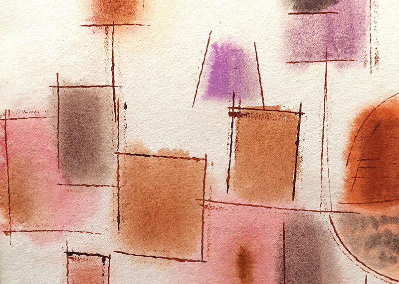 Untitled (Geometric Abstract in Red, Pink, and Taupe), Painting