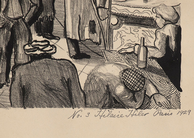 Beggars Café No. 3 (Paris, France), Drawing, 1929
