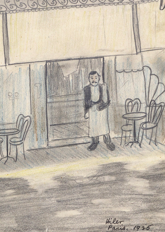 Untitled (Paris Café, France), Drawing, 1925