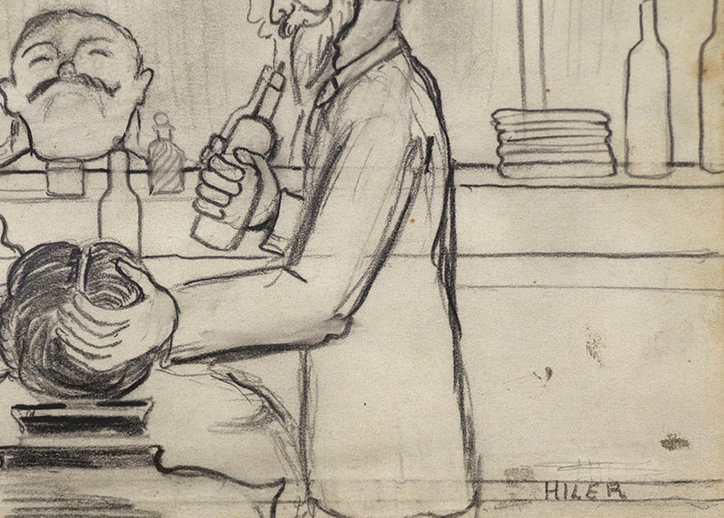 Untitled (Barber Shop, Paris), Drawing, circa 1925