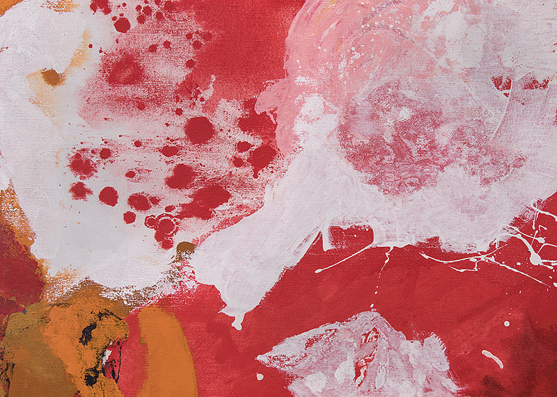 Joie de Vivre (Abstract in Red, White, Orange, and Periwinkle), Painting, 1950