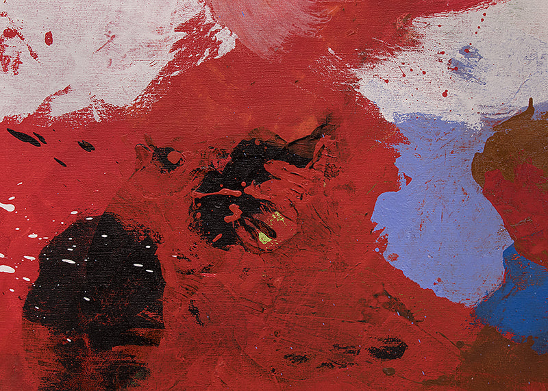 Joie de Vivre (Abstract in Red, White, Orange, and Periwinkle), Painting, 1950