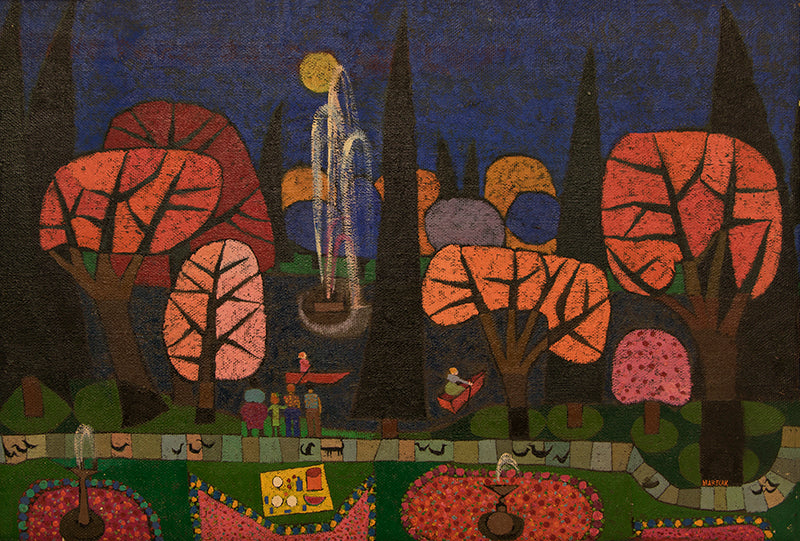 Edward Marecak (1919-1993) artwork for sale. Garfield Park Band Concert (Cleveland), Painting, 1970, Denver, Colorado, Art Gallery)