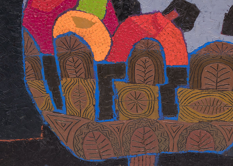 Still Life (with Fruit and Mask), Painting, 1982