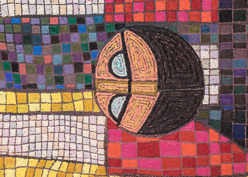 Acrobats (Two Abstract Figures), Painting, 1990