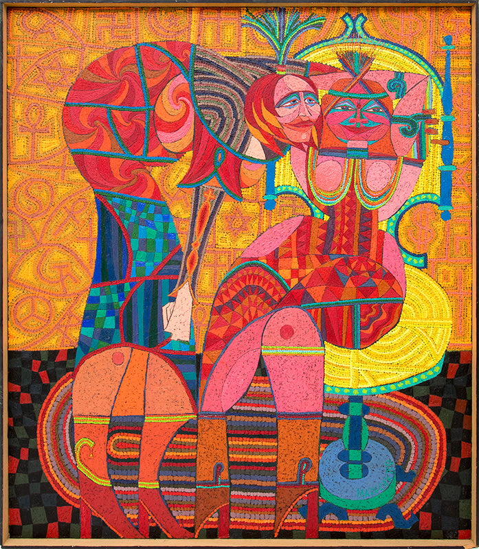 Sybils Telling Cosmic Jokes On Mankind (Two Women), Painting, 1980
