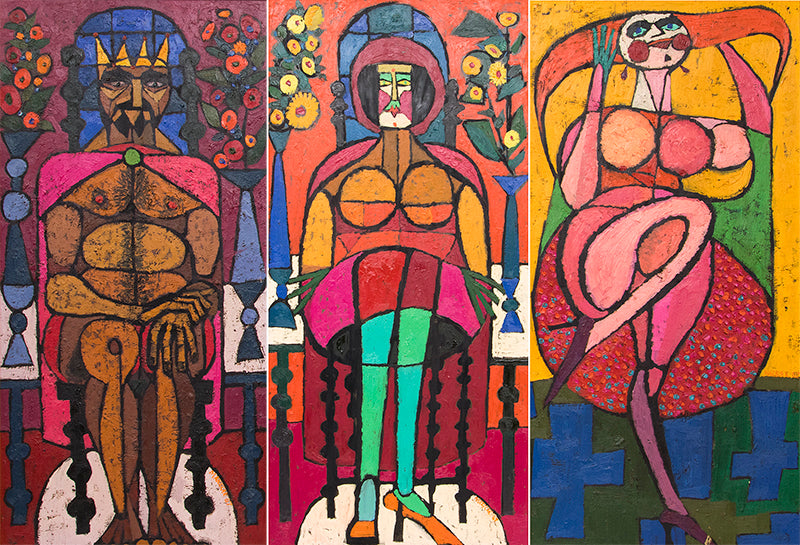 Edward Marecak (1919-1993) artwork for sale. The Dance of Salome (Triptych), Painting, 1967, Denver, Colorado, Art Gallery)