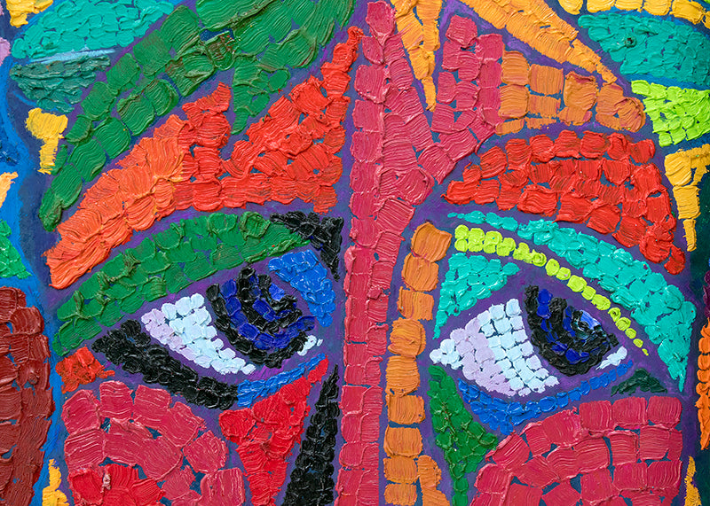 The Three Fates Thinking Mysterious Thoughts, Painting, 1987