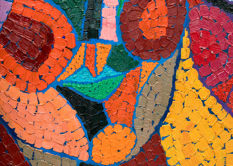 The Three Fates Thinking Mysterious Thoughts, Painting, 1987