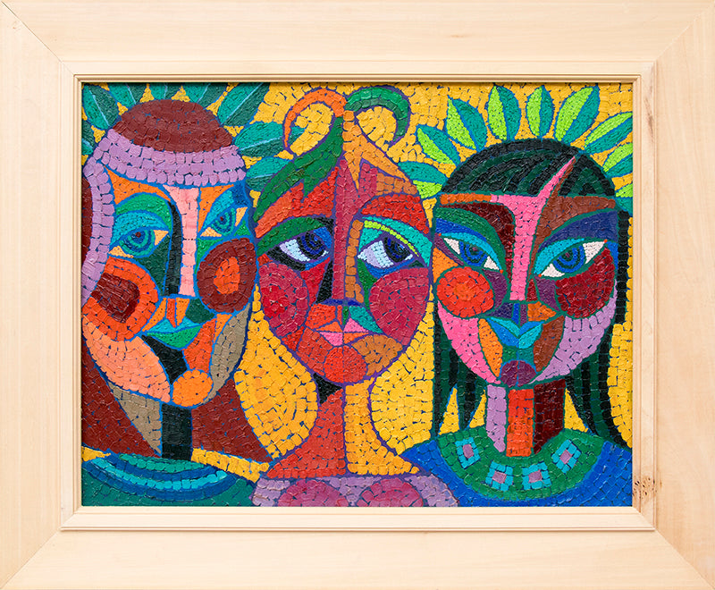 The Three Fates Thinking Mysterious Thoughts, Painting, 1987