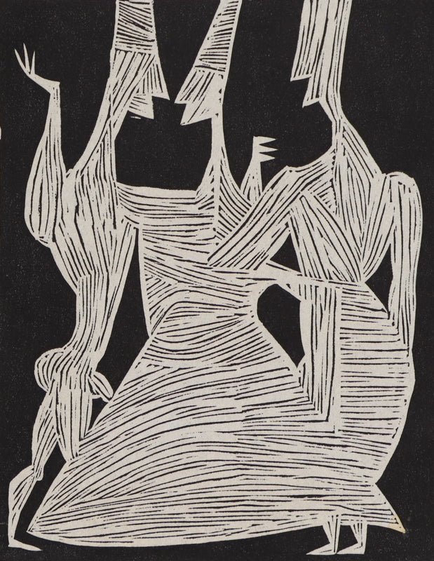 Edward Marecak (1919-1993) artwork for sale. The Abduction of Helen (Black and White Abstract), Print, circa 1940-1970, Denver, Colorado, Art Gallery)