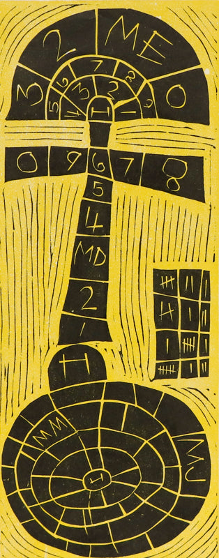 Edward Marecak (1919-1993) artwork for sale. Sidewalk Magic (Sidewalk with Numbers and Letters), Print, Denver, Colorado, Art Gallery)