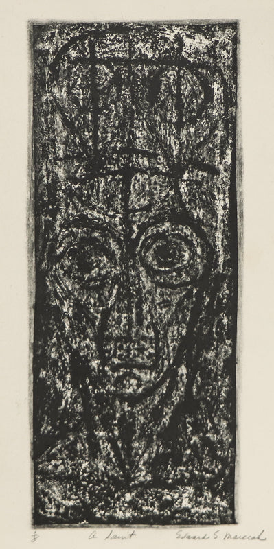 Edward Marecak (1919-1993) artwork for sale. A Saint (Abstracted Face), Print, Denver, Colorado, Art Gallery)