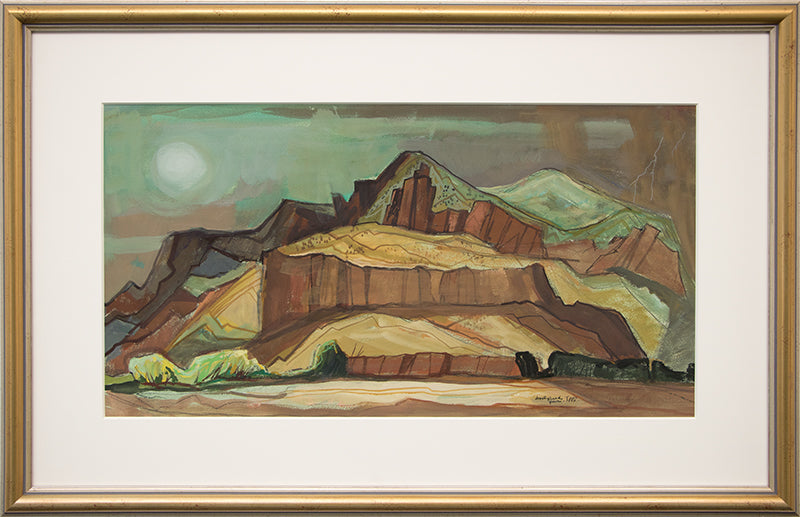 Spring Storm (Nighttime Mountain Landscape), Painting, 1980