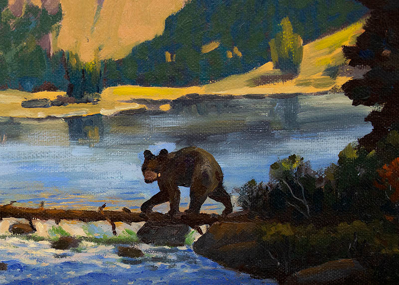 Little Bear (Landscape with Lake and Mountains), Painting, 1959