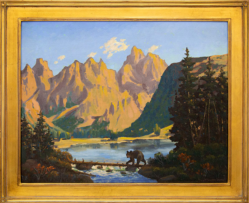 Little Bear (Landscape with Lake and Mountains), Painting, 1959