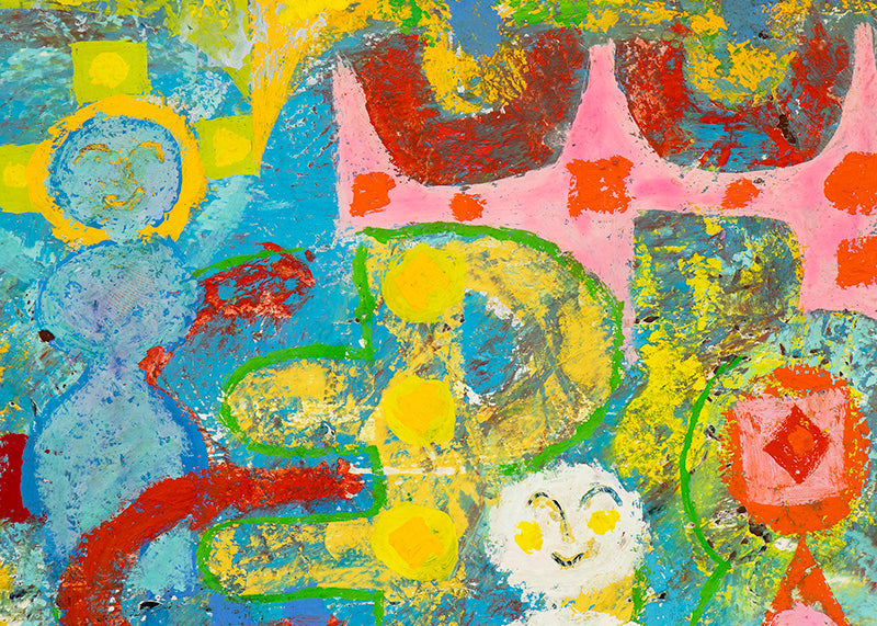 Half Past Twelve (Two Abstract Figures), Painting, 1950