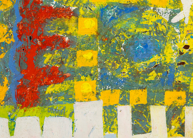 Half Past Twelve (Two Abstract Figures), Painting, 1950