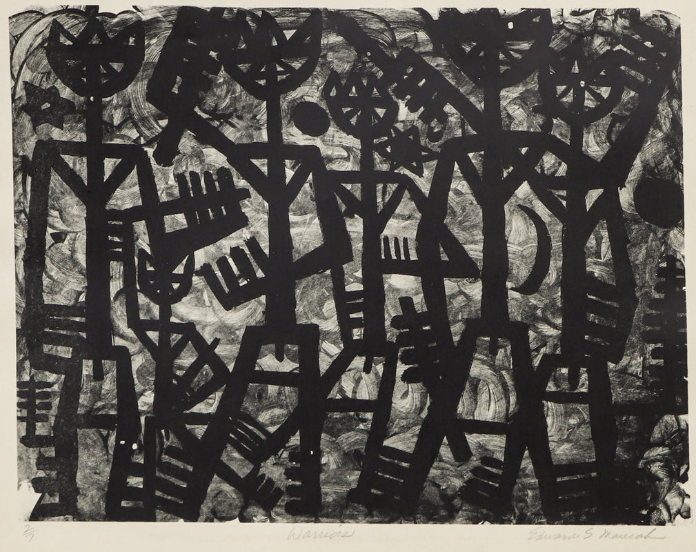 Edward Marecak (1919-1993) artwork for sale. Warriors (Figural Abstract), Print, Denver, Colorado, Art Gallery)