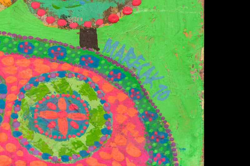 Flying the Kite of Happiness (Woman Flying a Kite), Painting, 1970