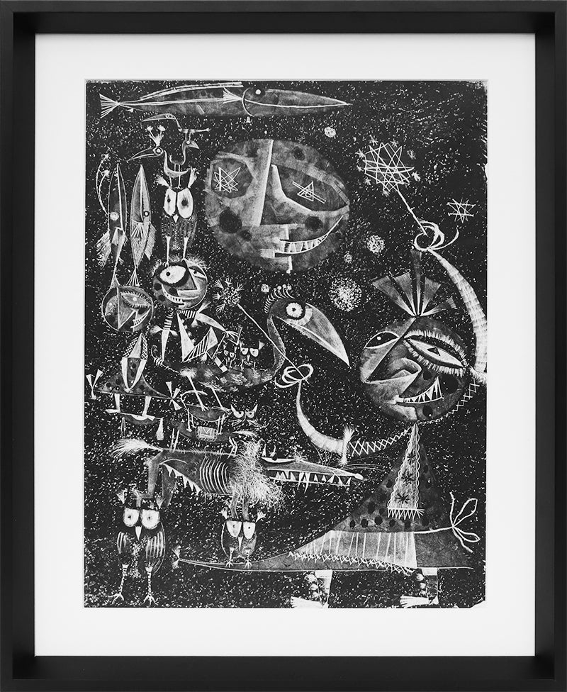 The Carnival (Figures with Owls, Birds, Fish, and Other Animals), Print