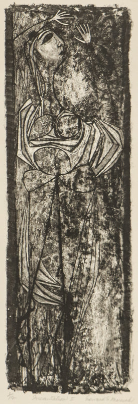 Edward Marecak (1919-1993) artwork for sale. Incantation 1 (Female Figure), Print, Denver, Colorado, Art Gallery)