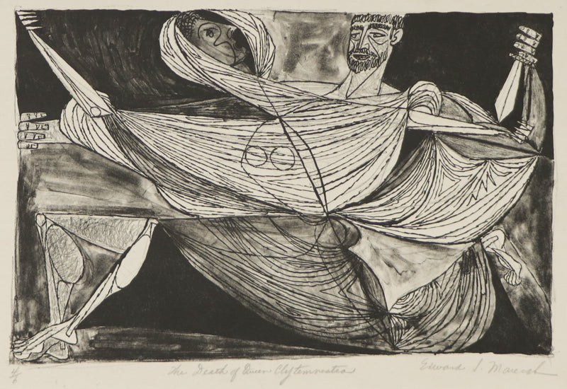 Edward Marecak (1919-1993) artwork for sale. The Death of Queen Clytemnestra, Print, Denver, Colorado, Art Gallery)
