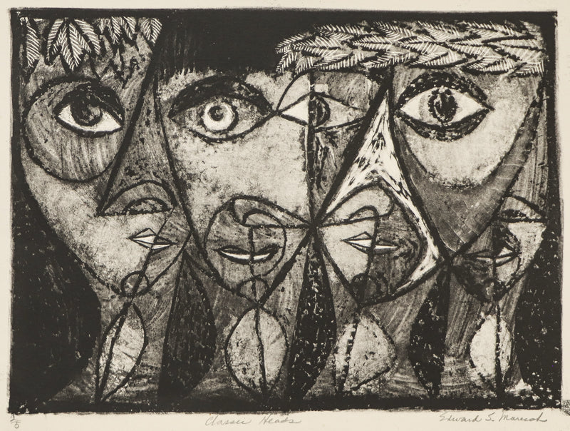 Edward Marecak (1919-1993) artwork for sale. Classic Heads, Print, Denver, Colorado, Art Gallery)