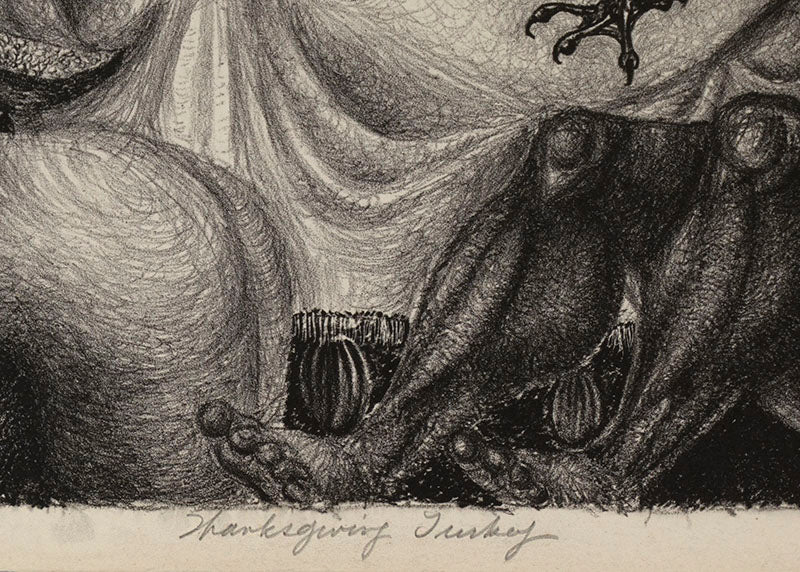 Thanksgiving Turkey (Man and Woman with Turkey), Print