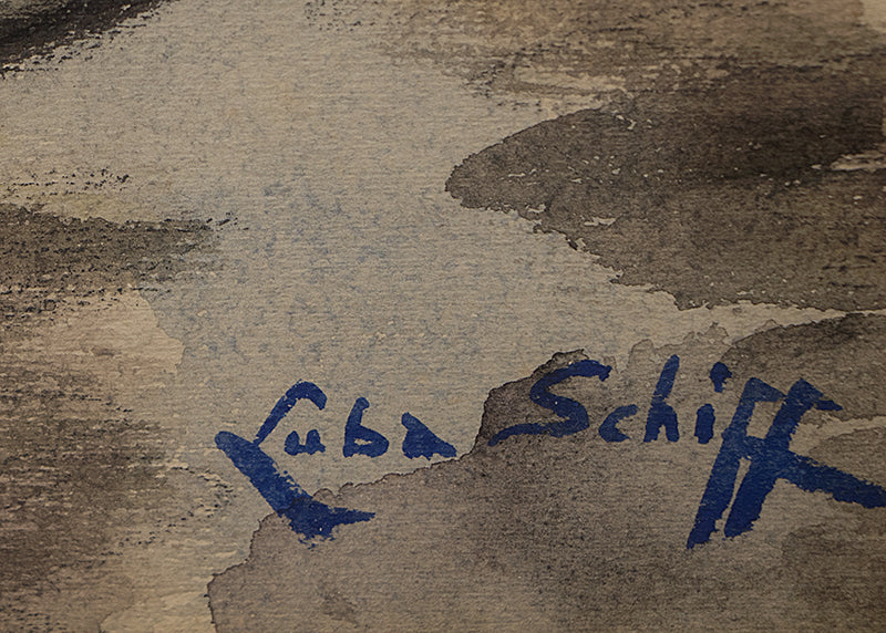 Untitled (Street Scene, Chicago), Painting, circa 1940