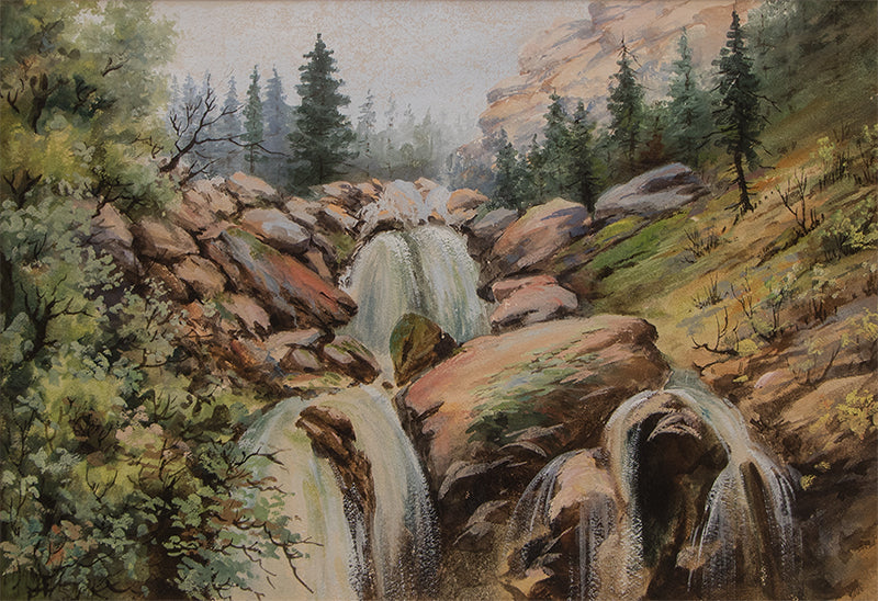 Maude Leach (1870-1927) artwork for sale. Untitled (Mountain River), Painting, circa 1915, Denver, Colorado, Art Gallery)