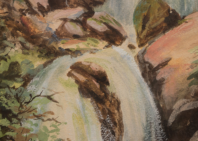 Untitled (Mountain River), Painting, circa 1915