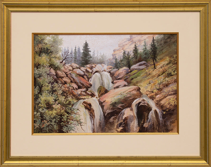 Untitled (Mountain River), Painting, circa 1915