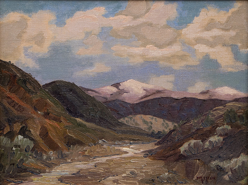 Turner Messick (1878-1952) artwork for sale. Untitled (Mountain Landscape), Painting, circa 1940, Denver, Colorado, Art Gallery)