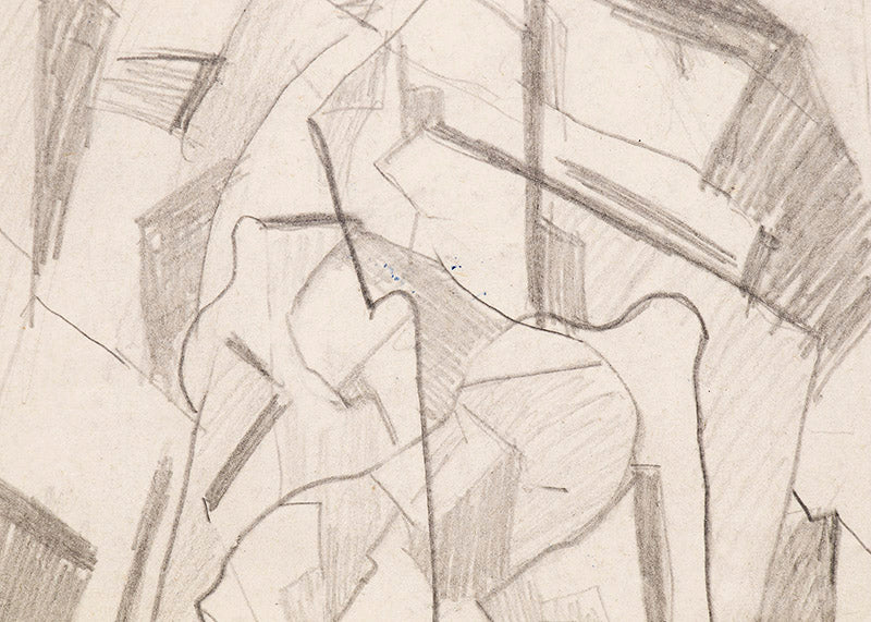 Untitled Abstract (Study for Sacred Family), Drawing, 1950