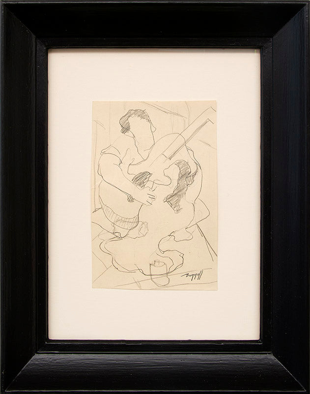 Untitled (Guitar Player), Drawing, circa 1935