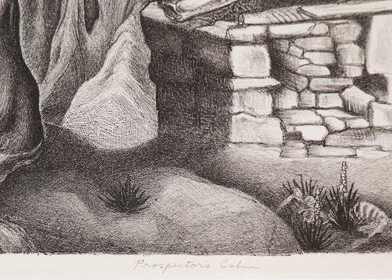 Prospector's Cabin (Mountain Cabin), Print, circa 1937
