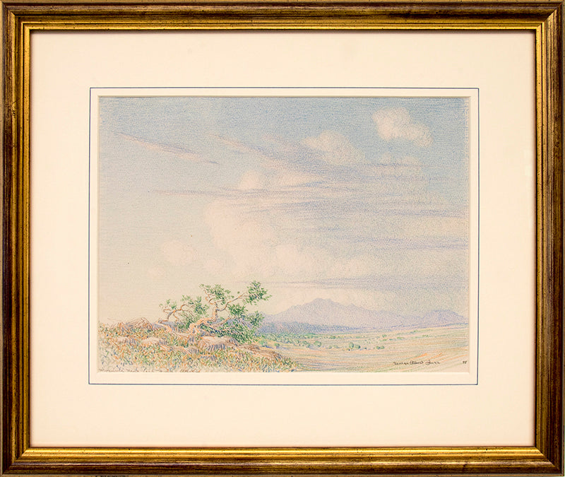 Morning Near Arizona (Desert Landscape), Drawing, 1888