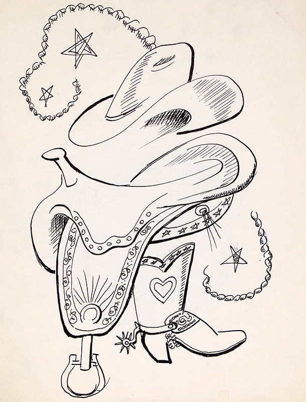 Arnold Ronnebeck (1885-1947) artwork for sale. Hat, Saddle and Boot #1, Painting, circa 1933, Denver, Colorado, Art Gallery)