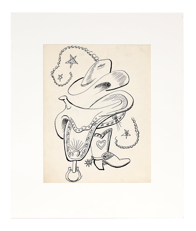 Hat, Saddle and Boot #1, Painting, circa 1933