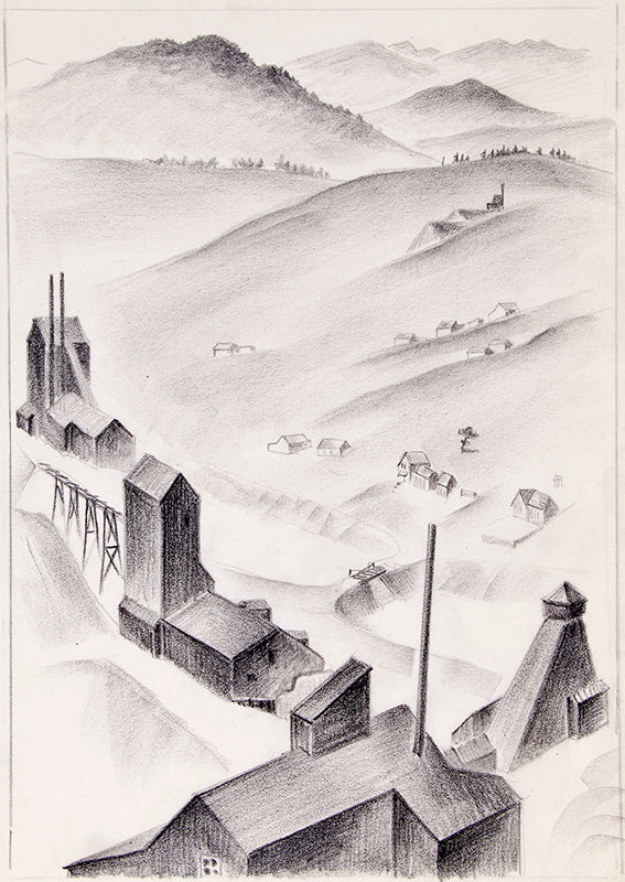 Arnold Ronnebeck (1885-1947) artwork for sale. Mining Town, Colorado, Painting, circa 1932, Denver, Colorado, Art Gallery)