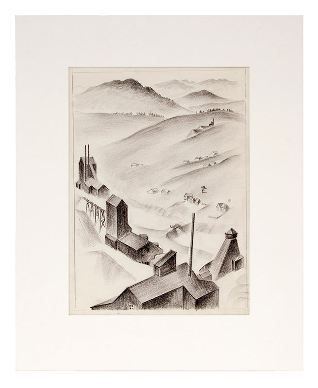 Mining Town, Colorado, Painting, circa 1932