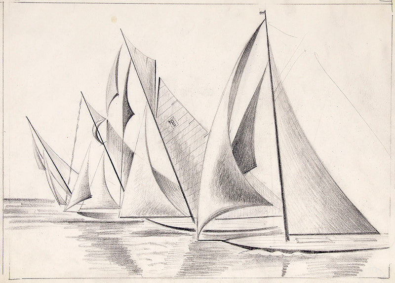 Arnold Ronnebeck (1885-1947) artwork for sale. Sailboats, Painting, circa 1932-1936, Denver, Colorado, Art Gallery)
