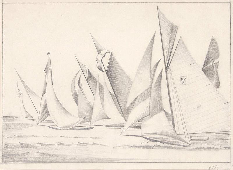 Arnold Ronnebeck (1885-1947) artwork for sale. Sailboat Races, Painting, circa 1932-1936, Denver, Colorado, Art Gallery)
