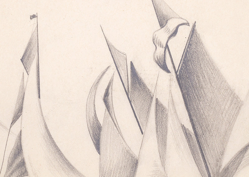 Sailboat Races, Painting, circa 1932-1936
