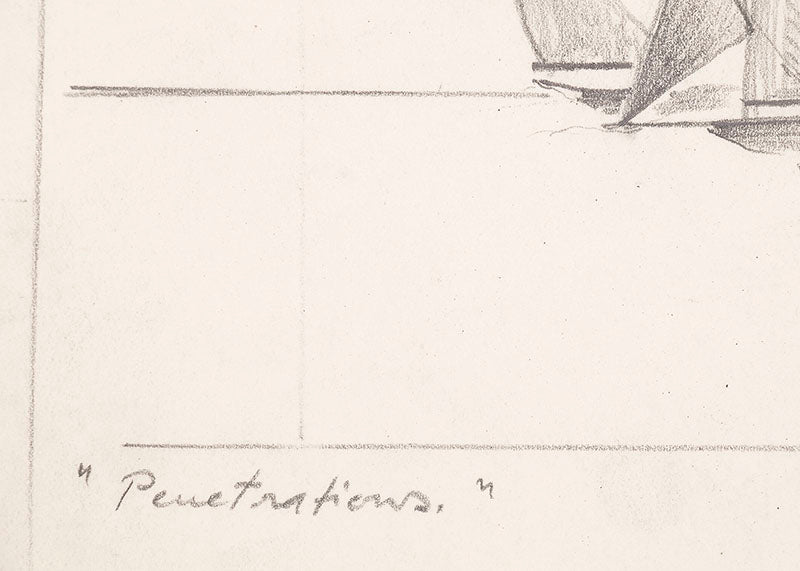 Penetrations (Sailboats), Drawing, circa 1932-1936