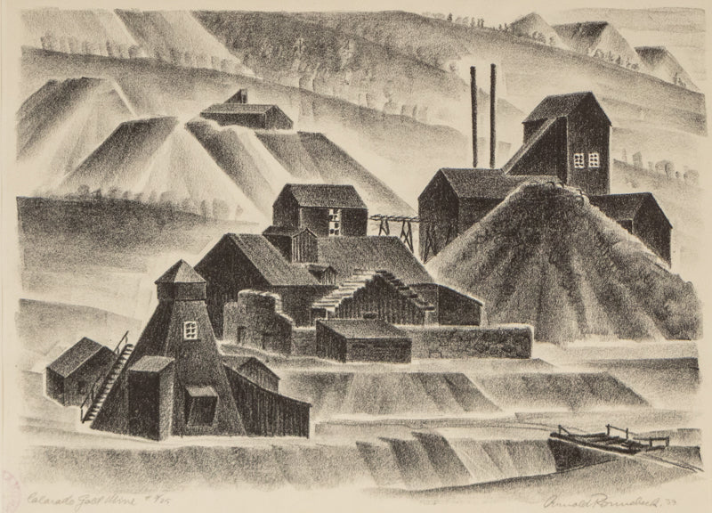 Arnold Ronnebeck (1885-1947) artwork for sale. Colorado Gold Mine, Print, 1933, Denver, Colorado, Art Gallery)
